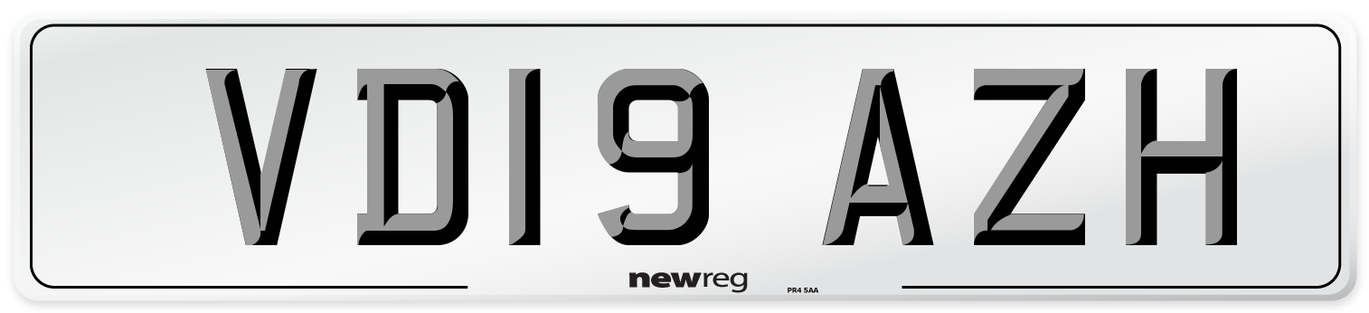 VD19 AZH Number Plate from New Reg